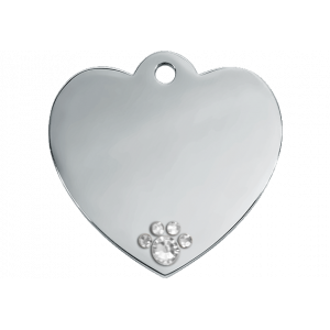Chapa plateada corazón de Lujo